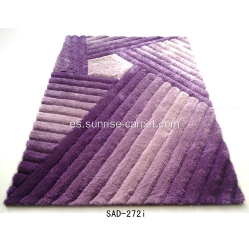 Poliéster Shaggy alfombra con diseño 3D